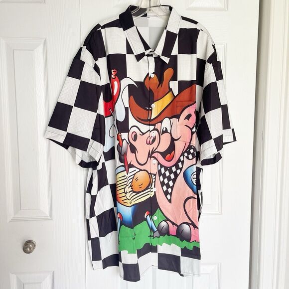 Casual Shirt Size 3XL Men Hawaiin Style Button Down - Picture 2 of 16